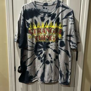 Stranger Things Tie-Dye Firey Unisex T-Shirt, 2x 100% Cotton